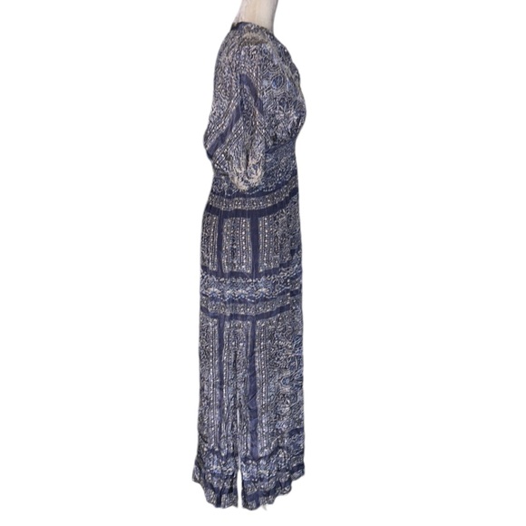 Love Kyla Seo Caite Anthropologie Tori Blue & White Embroidered Maxi Dress - S - Picture 5 of 13